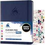 Clever Fox Planner PRO – Weekly & Monthly Life Planner to Increase Productivity, Time Management and Hit Your Goals, 8.5x11″ (Dark Blue)