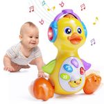 Wanonoo Musical Baby Toys Duck Infant Tummy Time Toys 3-6 0-6 6-12 Months Newborn Crawling Dancing Moving Crawly Light Up Learning Development Gifts for 3 4 5 6 7 8 9 10 11 Month 1 2 Year Old Boy Girl