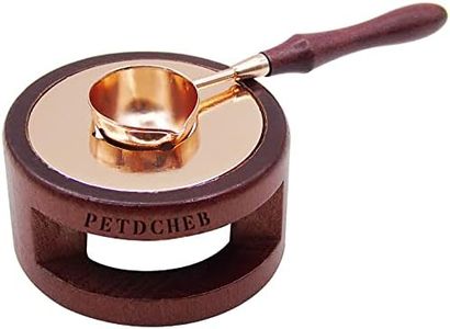 Wax Seal Warmer Wax Seal Kit Wax Melting Pot Wax Seal Furnace with Wax Melting Spoon for Wax Sealing Stamp Wax Seal Spoon Holder for Letter Envelope Stamp