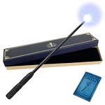 Light Up Magic Wizard Wand Rechargeable Illuminating Toy for Kids Cosplay Accessories Witch Collection with Spellbook and Gift Box (Spell)