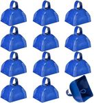 Metal Cowbells - 12 Pack, 3 Inch Blue Cow Bells for Sporting Events, Cheering, Spirit, Loud Cow Bell Ideal Hand Percussion Cowbells Noise Makers for Sporting Events, Football Games, and Celebrations