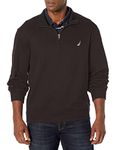 Nautica Men's J-Class Quarter-Zip Fleece Sweatshirt, True Black, M