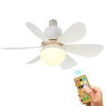 Oanmarg Ceiling Fans with Lights and Remote Control,30w & 40w Ceiling Fan Light Dimmable,Quiet Ceiling Fan 6 Blades for Bedroom,Living Room Kitchen 3 Color Temperature,3 Speeds,Timing (White, 40W)