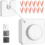 SIWUKEH 15.7Ft Retractable Clothesline Indoor is Also an Anti-sag Retractable Clothesline Outdoor,Stainless Steel Wire Laundry line Retractable for Drying Clothes ，with 12 Clip (White)