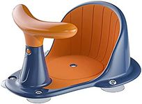 Baby Bath Seat， Portable Toddler Child Bathtub Seat for 6-24 Months，Infant Toddler Girl Boy Bathtub Support，Non-Slip/Soft Skin Care/Strong Sucker (Orange)