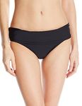 ATHENA Women's Finesse Banded Bikini Bottom, Black, 10