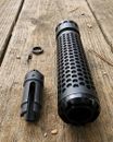 Shadow MKII 7" Muzzle Brake & Blast Redirect Sleeve Combo for 1/2*28 GBB SYS