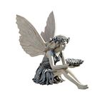 Design Toscano The Sunflower Fairy Garden Statue Bird Feeder, 51 cm, Polyresin, Two Tone Stone