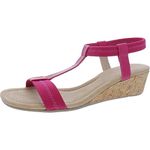 Alfani Womens Voyage1 Open Toe Elastic Wedge Sandals Pink 6 Medium (B,M)