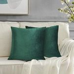 Decorative Couch Olive Green Pillow Covers,Throw Pillow Cushion Covers 24x24,Square Sofa Velvet Pillow Cases