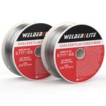 WelderElite 2pc 0.035" Diameter 2-Pound E71T-GS Mild Steel Flux Core Wire Spool for MIG Welders