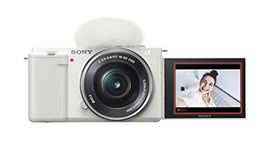 Sony Alpha ZV-E10 - APS-C Interchangeable Lens Mirrorless Vlog Camera Kit - White