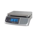 San Jamar Digital Food Scale, Battery Operated with 66 Pound Capacity for Cooking, Baking, Meal Prep, Diet Tracking, Stainless Steel, 6.82 Pounds, Silver