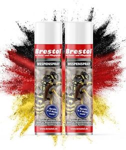 BRESTOL® WESPENSPRAY 2x 500 ml - Wespen-Ex Power Spray Pyrethrum Insektizid Wespenabwehr Wespenbekämpfungsmittel Wespenmittel Ungezieferspray Wespenschutz Wespengift Wespenfalle Wespenbekämpfung