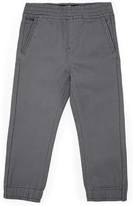 X RAY Jogger-Style Toddlers (2T-4T) Stretchy Colored Denim Jeans, Casual Pants for Boys with Tapered Leg and Elastic Waistband, Boy Clothes,Charcoal, 2T