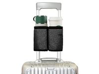 riemot Luggage Travel Cup Holder Free Hand Drink Caddy - Hold Two Coffee Mugs - Fits Roll on Suitcase Handles - Gifts for Flight Attendants Travel Essentials Luggage Accessories Black