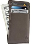 Slim Minimalist Wallets for Men & Women - Leather Front Pocket Thin Mens Wallet RFID Credit Card Holder Gifts for Men