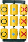 Barcaloo Tic Tac Toe Spinner Activity Panel for Swing Sets - Kids Outdoor Playground Accessories for Backyard - Treehouse and Playset Equipment Attachments - Outdoor Tic Tac Toe Set - 12x19 - Yellow