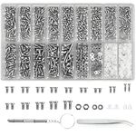 Glasses Screws and Nuts Assortment, 1000 Pcs Eyeglass Screws Kit Spectacles Repair Screws Glasses Repair Tool Kit with Tiny Screwdriver for Glasses, Sunglass, Eyeglasses, Watches Repair Replacement