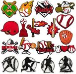 lovinglove Sports Shoe Charms for Clog Shoe Decoration,Baseball Volleyball Softball Soccer Football Basketball Hockey Shoe Charms Accessories Pack for Boy Girl Women Men (latest baseball)