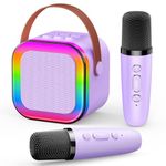 Dislocati Girls Toys Age 3-15, Karaoke Machine 2 Microphones Kids Toys for 3-12 Year Old Girls Birthday Presents Kids Microphone 3 4 5 6 7 8 9 Year Old Girls Gifts Microphone for Kids Gifts for Girls