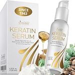 Vitamins Hair Serum Keratin Treatment - Biotin Collagen and Coconut Oil Hydrating Moisturiser for Frizzy Dry Damaged Hair - Anti Frizz Heat Protection for Curly Wavy or Straight Hair
