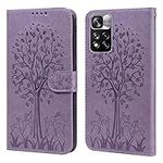 GLANDOTU Case for Xiaomi Redmi Note 11 4G/Redmi Note 11S 6.43 inch, Flip Wallet PU Leather Cover with Card Slots and Stand Function for Redmi Note 11 4G/Redmi Note 11S Phone Cases【Purple】