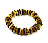 Natural Amber Bracelet on Elastic Band 7 inches – 100% Baltic Amber Beads – Amber Bracelets – Real Amber Beads – Bracelet