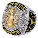 Ice Hockey Championship Ring Trophy Award Gift Tournament Champions or Finalists Champion Ring (Just Ring, Size 10)