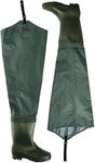 Shakespeare Sigma Nylon Hip Wader, Overalls, Waders, For Wading , Fly Fishing , Hunting , Muck Work, Unisex, Grey/Green, EU 44 | UK 10 |US 11