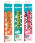 Apsara Zesta Scented Pencils | Tropical Orange, Candy & Peppermint 3 Unique Fragrances | Eraser Attached & Pencil Cap Included, Pack of 36