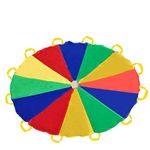 Sonyabecca Parachute 10 Feet for Kids with 12 Handles Play Parachute for 8 12 Kids Tent Cooperative Games Birthday