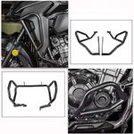 Motorcycle CB500X Accessories 19-23, Steel Highway Crash Bar Stunt Bars Engine Guard Bumper Body Frame Falling Protector Kit Upper Lower for CB 500 X CB 500X 2019 2020 2021 2022 2023 (Full Set)