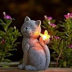 Solar Cat Outdoor Statues for Garde