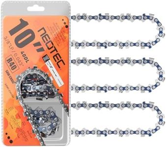 NEO-TEC 10 Inch Chainsaw Chain 3/8" LP Pitch, 0.043" Gauge, 40 Drive Links, Fits Craftsman, Worx, Echo Chainsaw and More - R40 (3 Chains)