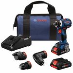 BOSCH GSR18V-535FCB15 18V EC Brushless Connected-Ready Flexiclick 5-in-1 Drill/Driver System with (1) CORE18V 4.0 Ah Compact Battery