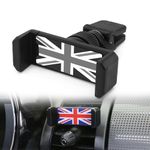 QIDIAN Car Air Vent Outlet Phone Mount Clip Holder Smartphone Support Basket for Cooper ONE S JCW F54 F55 F57 F60 R55 R56 R60 R61 Clubman Hardtop Hatchback Countryman (Gray Union Jack)