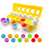 Toddlers Montessori Toys for 1 2 3 Year Old Kids，Stacking Cups Learning Educational Eggs Kids Girls Baby Toys 12 18 Months Development Sensory Bath Toys Shape Sorter Plan Toy Gifts Girls Boy Age 1-3