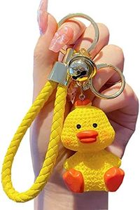 TOU-BEGUIN Charms Keychain, Cute Yellow Duck Car Key Ring Decoration, Delicate Handbag Keys Resin Accessories Gifts for Kids Boys Girls Women