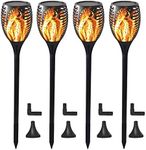 4 Pack Solar Torch Light,CESTLAVIE Waterproof Torch Lights Outdoor Solar Spotlights Landscape Decoration Lighting,Dusk to Dawn Lighting Lamp for Garden Pathways Yard Patio Path