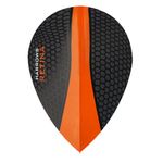 Harrows Retina Dart Flights - 5 Sets (15) - 100 Micron Extra Strong - Pear - Orange