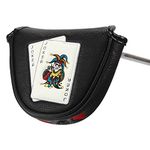 Craftsman Golf Joker Poker Clown with Jester Hat Mallet Putter Cover Headcover Replacement Magnetic Closure for Odyssey 2 Ball Putter