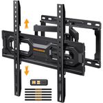 Perlegear Full Motion TV Wall Mount Bracket Swivel Articulating Extension Tilt Arms for 26-65 inch Flat Curved TVs, Max VESA 400x400mm up to 99lbs,16" Wood Studs,PGMFK4