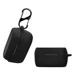 kwmobile Case Compatible with Jabra Elite 3 / Elite 2 Case - Silicone Cover Holder for Earbuds - Black