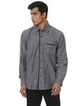 SHIRT THEORY Grey Solid Cotton Full Sleeves Casual Shirt for Men II Stylish Shirt for Men II Latest Men Casual Shirt II Luxury Shirts ||