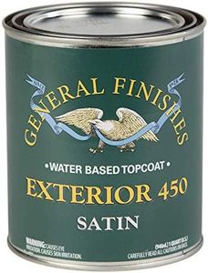 General Finishes Exterior 450 Water Based Topcoat, 1 Quart, Satin