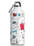 TrendoPrint Printed Aluminium Sipper Water Bottle 600ml For Gym, Yoga, Kids, Boys, Girls, Brother, Sister, Babies, Baby, Workout, Adults (WB47)