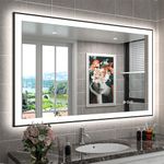 CHARMOR 40x24 LED Bathroom Mirror with Lights, Dimmable Framed Bathroom Vanity Mirror, Backlit and Front Lighted, Anti-Fog (Horizontal/Vertical)