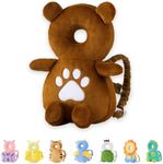 JunNeng Baby Head Protector Backpack, Toddler Fall Head Protection Cushion, Brown Bear