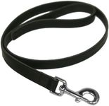 BBD Leather Lead, Black, M, 3/4 x 40-inch